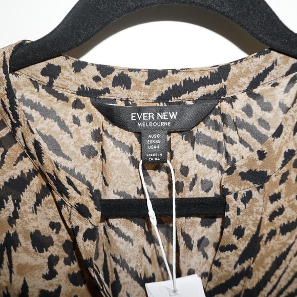 Ever New Animal Print Long Sleeve Blouse - Picture 8 of 8